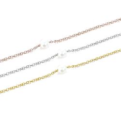 Runde Perlé Perlenkette zarte Kette mit günstig online kaufen