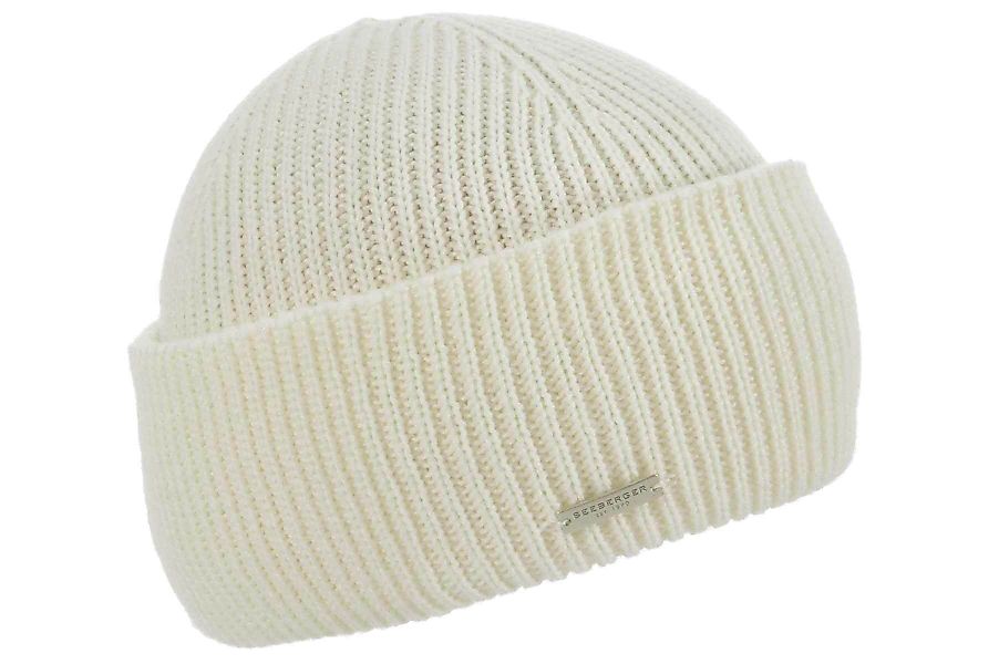 Seeberger Strickmütze Strick Aufschlagmütze in Rippenstruktur günstig online kaufen
