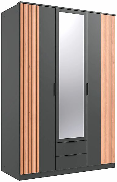 Wimex Drehtürenschrank "Lübeck", Akustiklamellen Optik, mit Spiegeltüren, 1 günstig online kaufen