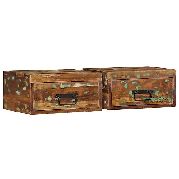 vidaXL Wand-Nachttische 2 Stk Altholz Massiv 4017456 günstig online kaufen