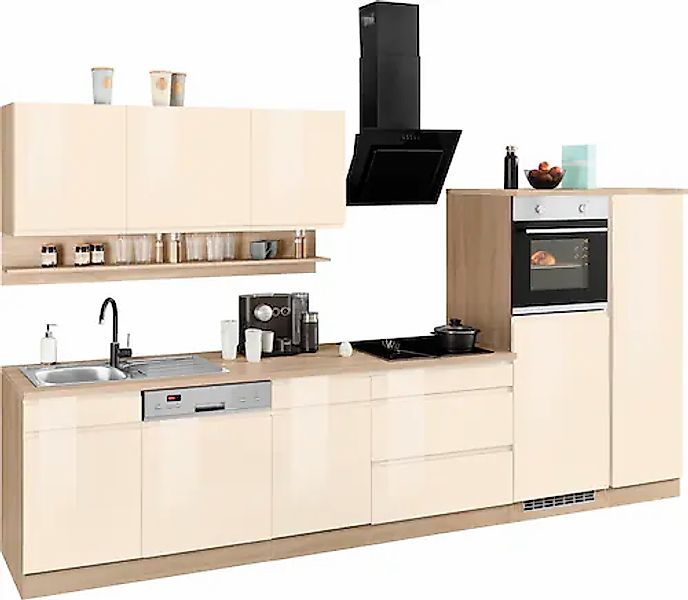 HELD MÖBEL Küchenzeile »Virginia«, Breite 350 cm, ohne E-Geräte günstig online kaufen