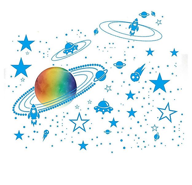 Coonoor Wandsticker Leuchtsterne Aufkleber Kinderzimmer, fluoreszierende Wa günstig online kaufen