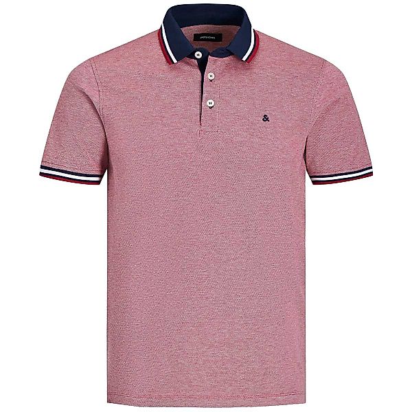 Jack&Jones Poloshirt aus Biobaumwolle Farbe rot Größe: 4XL günstig online kaufen
