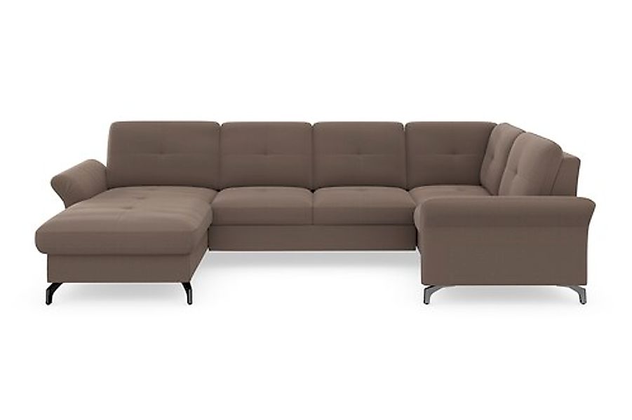 Home affaire Wohnlandschaft »Calando U-Form« wahlweise mit Bettfunktion, Be günstig online kaufen