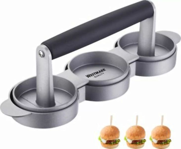 WESTMARK "Mini-Hamburger-Maker ""Trio"" Aluminium-Guss" silber günstig online kaufen