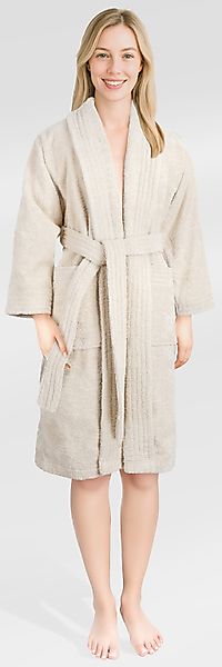HAMMETEX Damenbademantel "Ren, 100% Baumwolle" 380 g/m² Frottee Bademantel günstig online kaufen