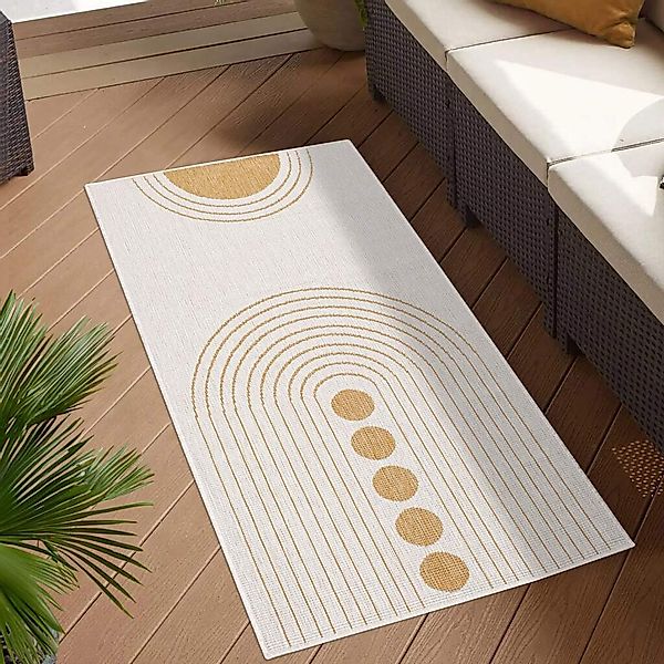 Carpet City Outdoorteppich "DUO RUG 5739" rechteckig 5 mm Höhe Wendeteppich günstig online kaufen