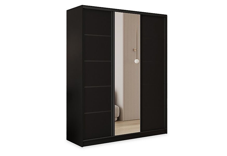 Masseno Schwebetürenschrank PINA Kleiderschrank mit Spiegel und Schubladen günstig online kaufen