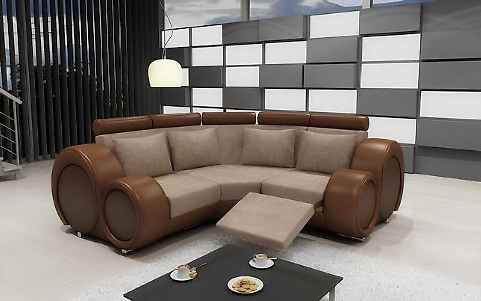 JVmoebel Ecksofa STOFFSOFA TEXTIL WOHNLANDSCHAFT SOFA BERLINX RELAXFUNKTION günstig online kaufen