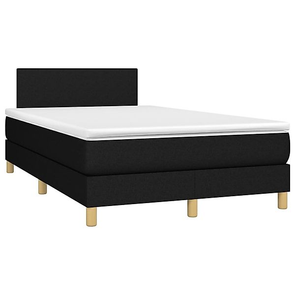 vidaXL Boxspringbett mit Matratze & LED Schwarz 120x190 cm Stoff 3270076 günstig online kaufen