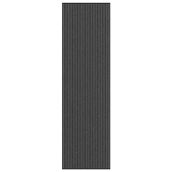 vidaXL Fußmatte Streifen Schwarz und Grau 115x400 cm 4105599 günstig online kaufen