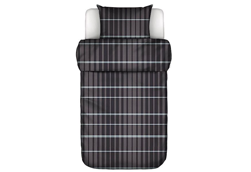 Essenza Bettwäsche Thori Dark Navy, Flanell, 2 teilig, Kariert, Streifen, L günstig online kaufen