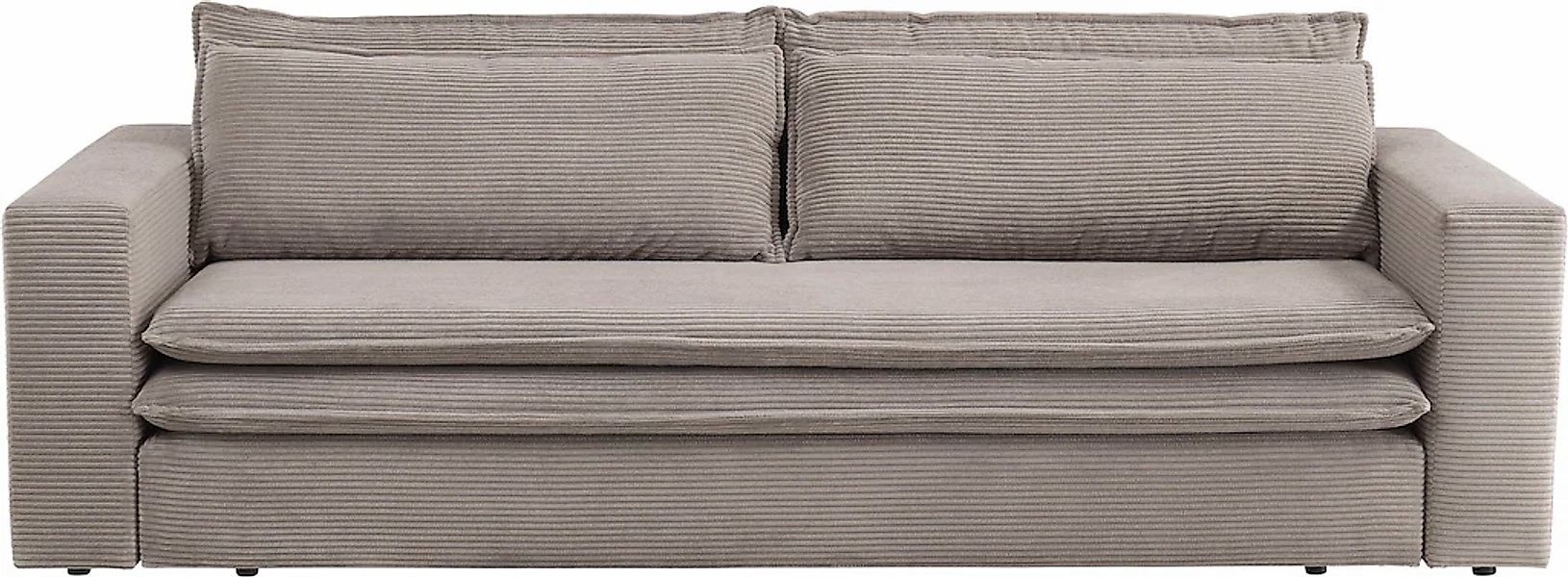 Places of Style 3-Sitzer »PIAGGE«, Cord-Bezug - mit Bettfunktion und Bettka günstig online kaufen
