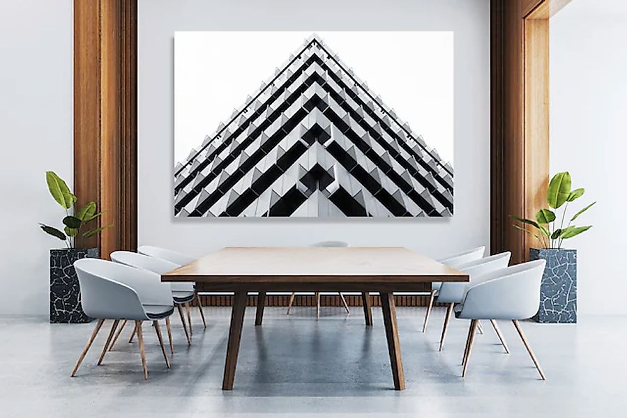 queence XXL-Wandbild »Akustikbild Geometrisch Gebäude« Architektonische Ele günstig online kaufen