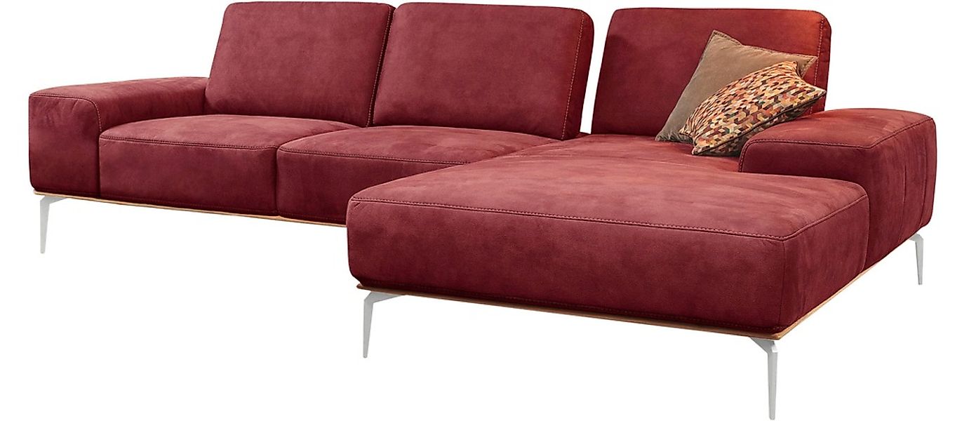 W.SCHILLIG Ecksofa "run, Designsofa, bequem, L-Form", mit elegantem Holzsoc günstig online kaufen