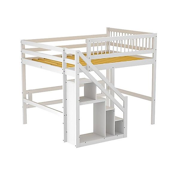 Gotagee Holzbett Massivholzbett mit Stauschrank Kinderbett 140x200cm Bettge günstig online kaufen