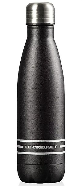 Le Creuset Trinkflasche Edelstahl Isolierflasche Schwarz Matt 500ml günstig online kaufen
