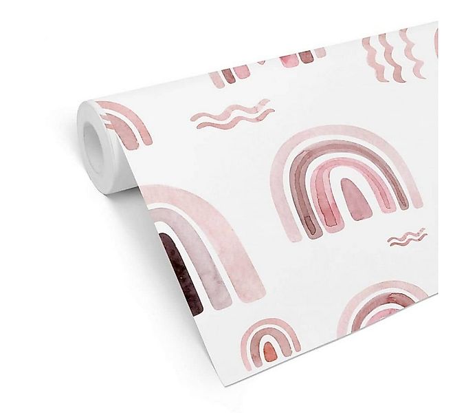 K&L Wall Art Mustertapete Mädchen Schlafzimmer Baby Rosa Regenbogen Kleinki günstig online kaufen
