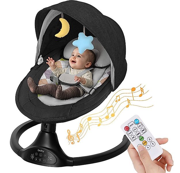 Insma Babywippe elektrisch Babyschaukel 5 Gang Schaukelstuhl Baby, 5-Punkt günstig online kaufen