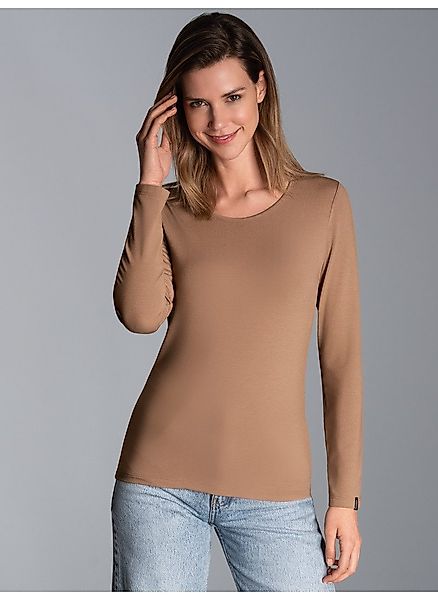 Trigema Longsleeve "TRIGEMA Shirt aus Viskose Langarm" 1 Stk. tlg. günstig online kaufen