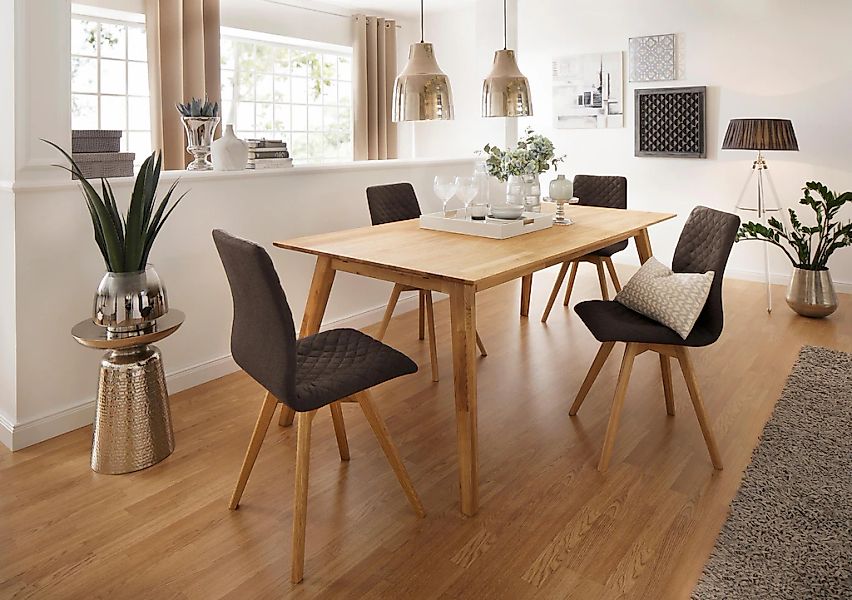 OTTO home Esstisch "Lake" Eiche massiv, Breite 150 cm, erweiterbar mit Anst günstig online kaufen