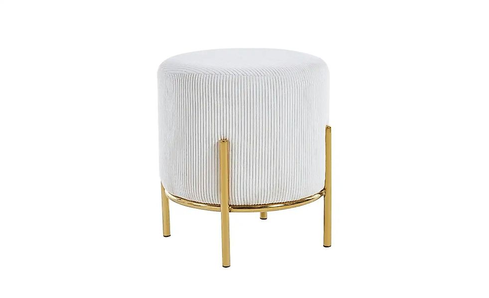 Hocker aus Cord Dejan ¦ beige Ø: 35 Polstermöbel > Hocker - Höffner günstig online kaufen