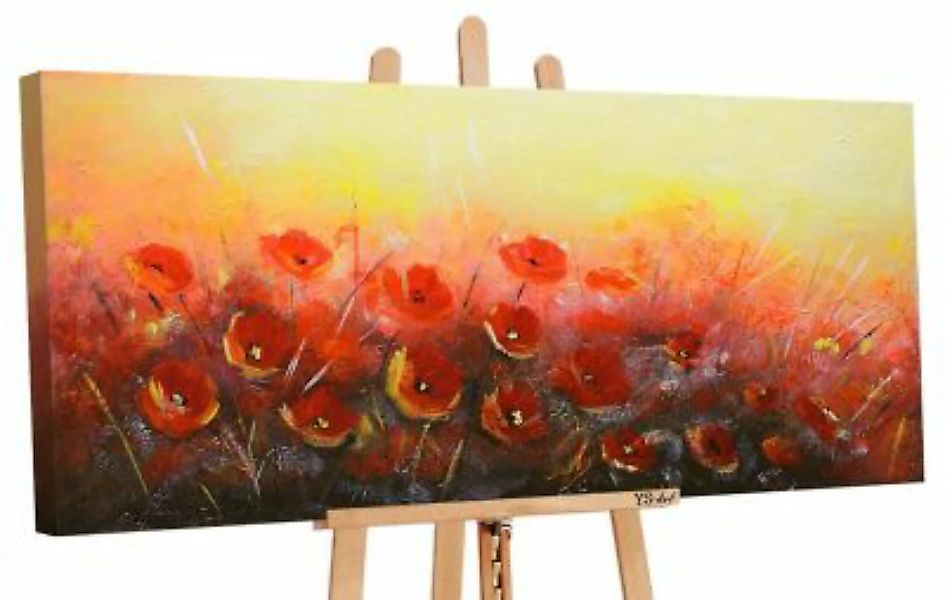 YS-Art™ "Gemälde Acryl ""Blumenduft"" handgemalt auf Leinwand 115x50 cm" ro günstig online kaufen