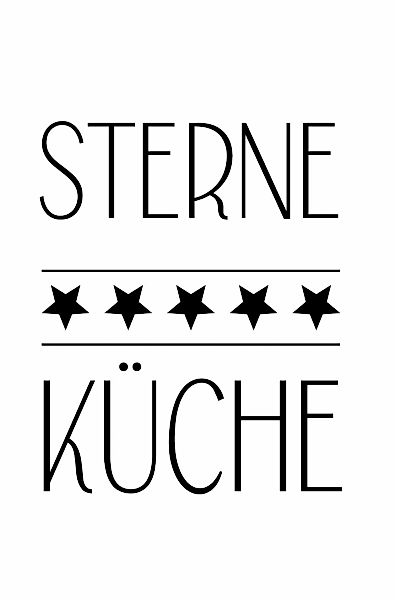 queence Wanddekoobjekt "5 STERNE KÜCHE", Stahlschild, Blechschild, Spruch, günstig online kaufen