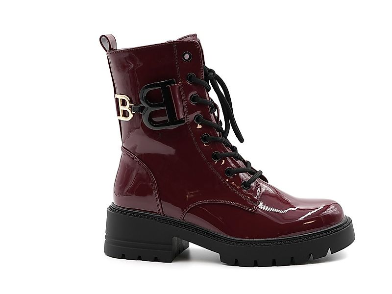 Sonderpostendiscount Damenstiefel XJ-916A Red in Bordauxrot mit seitlichem günstig online kaufen