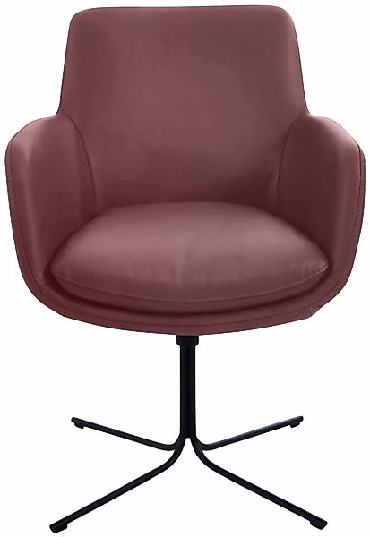 K+W Komfort & Wohnen Drehstuhl "Pego" () filigranem 4-Fuß-Gestell in schwar günstig online kaufen