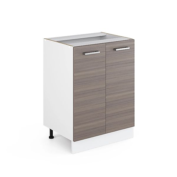 Vicco Küchenunterschrank R-Line Küchenkommode Grau/Weiß 60 cm ohne Arbeitsp günstig online kaufen