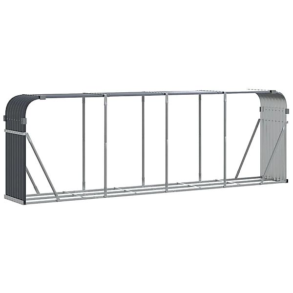 vidaXL Kaminholzunterstand Anthrazit 300x45x100 cm Verzinkter Stahl 364566 günstig online kaufen