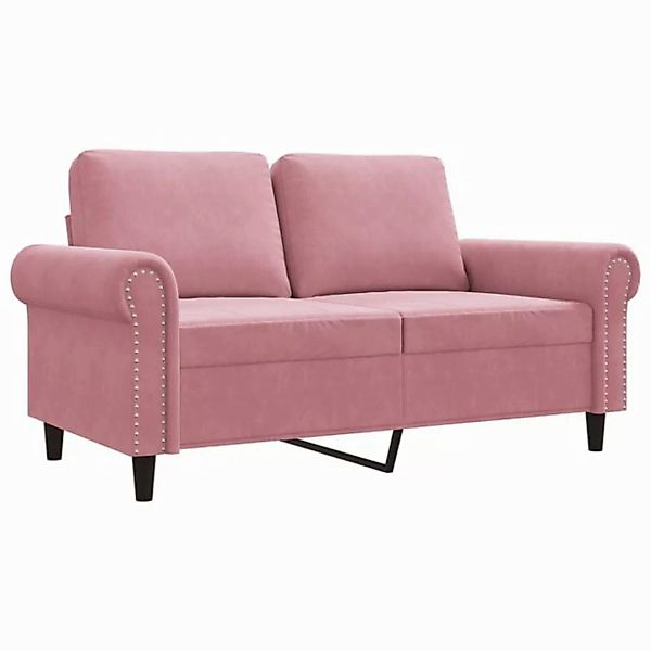 vidaXL Sofa 2-Sitzer-Sofa Rosa 120 cm Samt günstig online kaufen