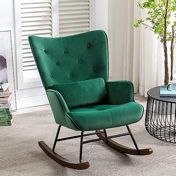 HomeMiYN Schaukelstuhl Schaukelstuhl Patchwork Sessel Schwingsessel günstig online kaufen