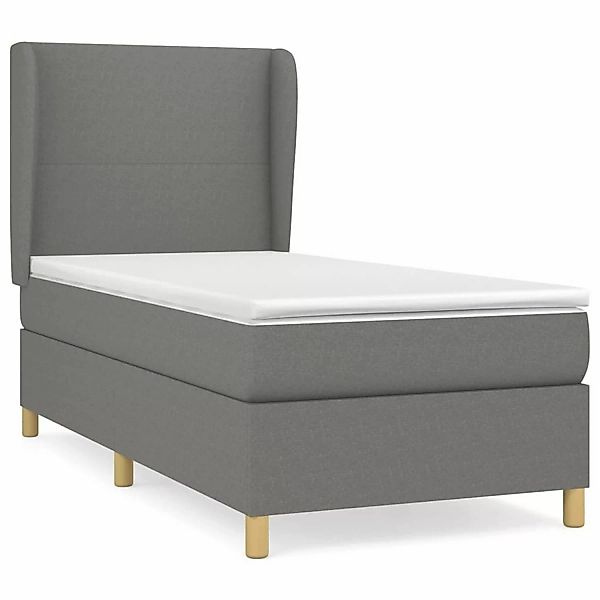 vidaXL Boxspringbett mit Matratze Dunkelgrau 80x200 cm Stoff1387071 günstig online kaufen