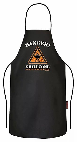 Grillschürze "Danger Grillzone" 100% Baumwolle schwarz günstig online kaufen