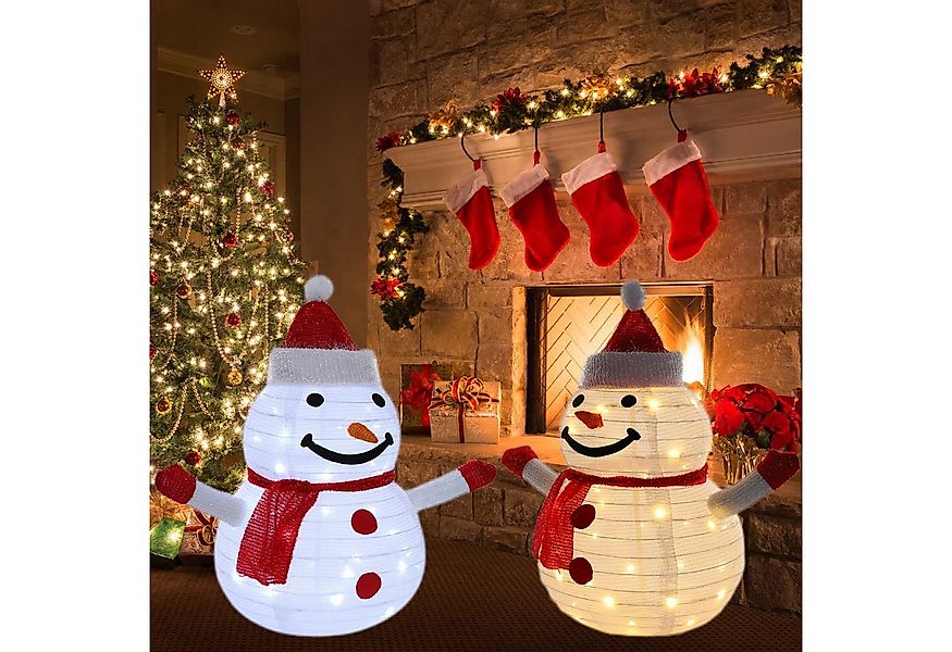 LMaxhome Weihnachtsfigur Schneemann Figur Licht 40LEDs 60cmH Außen für Gart günstig online kaufen