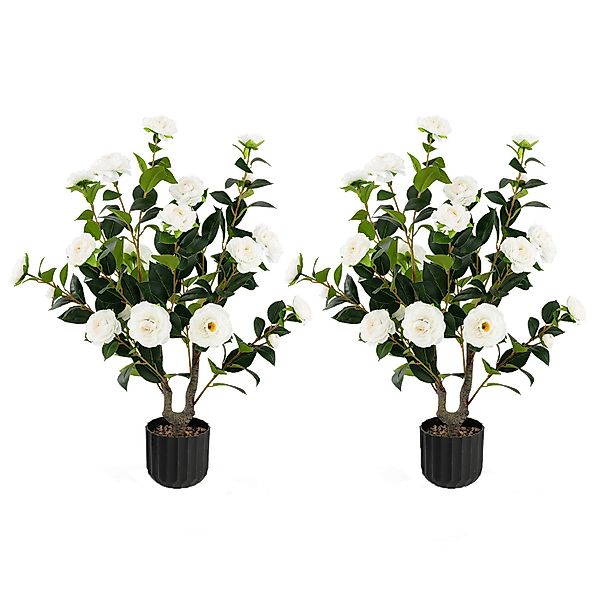 Kunstbaum Kamelie, COSTWAY, Höhe 95 cm, günstig online kaufen