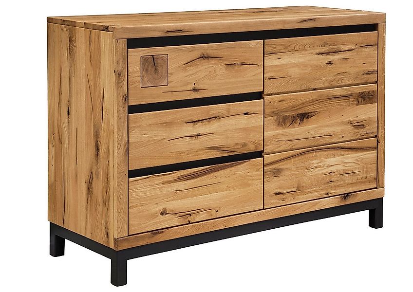Massivmoebel24 Sideboard (Massivholz), Sideboard Wildeiche 120x45x85 natur günstig online kaufen