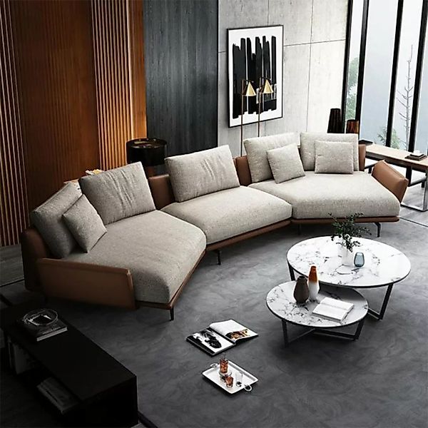 JVmoebel Ecksofa Ecksofa U-Form Stoff Couch Wohnlandschaft Garnitur Design günstig online kaufen