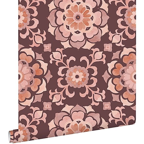 ESTAhome Tapete Fliesenmuster Lila und Rosa 50 x 900 cm günstig online kaufen