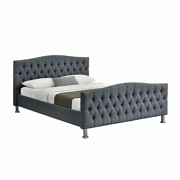 HTI-Living Bett 140 x 200 cm Taja dunkelgrau günstig online kaufen
