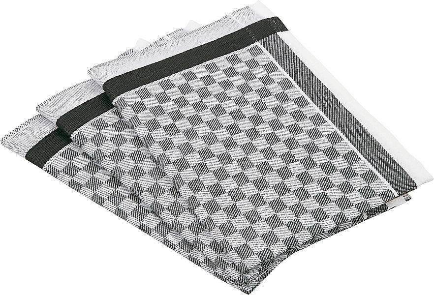 ROSS Geschirrtuch Exclusiv, (Set, 3-tlg), Karofond, günstig online kaufen