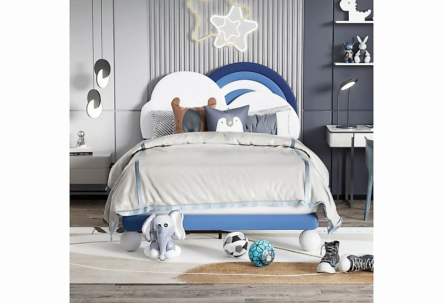 OKWISH Polsterbett mit Lattenrost und Kopfteil (Kinderbett), 140 x 200 cm o günstig online kaufen