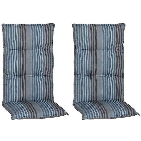 Beo Sitzauflage Hochlehner Tissa 2er-Set Blau-Grau günstig online kaufen