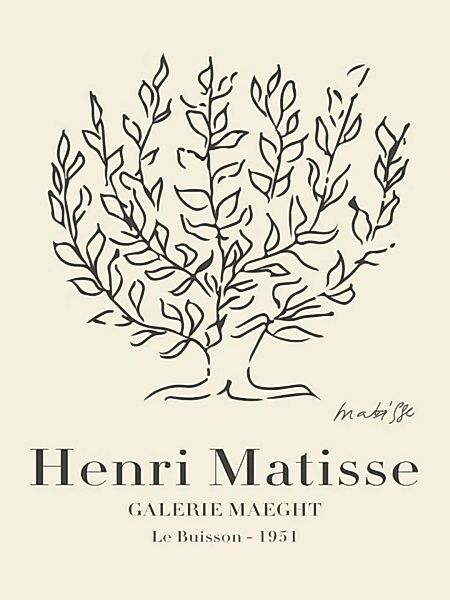 Poster / Leinwandbild - Matisse - Le Buisson günstig online kaufen