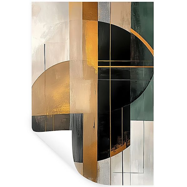 MuchoWow Wandsticker Abstrakt - Gold - günstig online kaufen