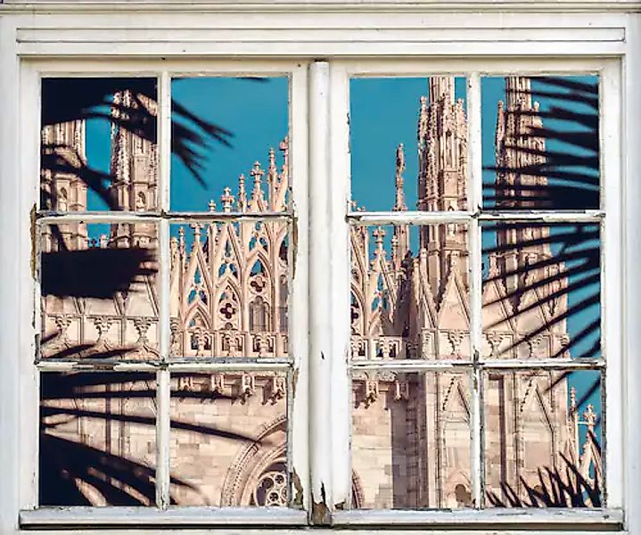 queence Wandsticker »Kathedrale« Wandsticker, Wandbild, selbstklebend, 3D, günstig online kaufen