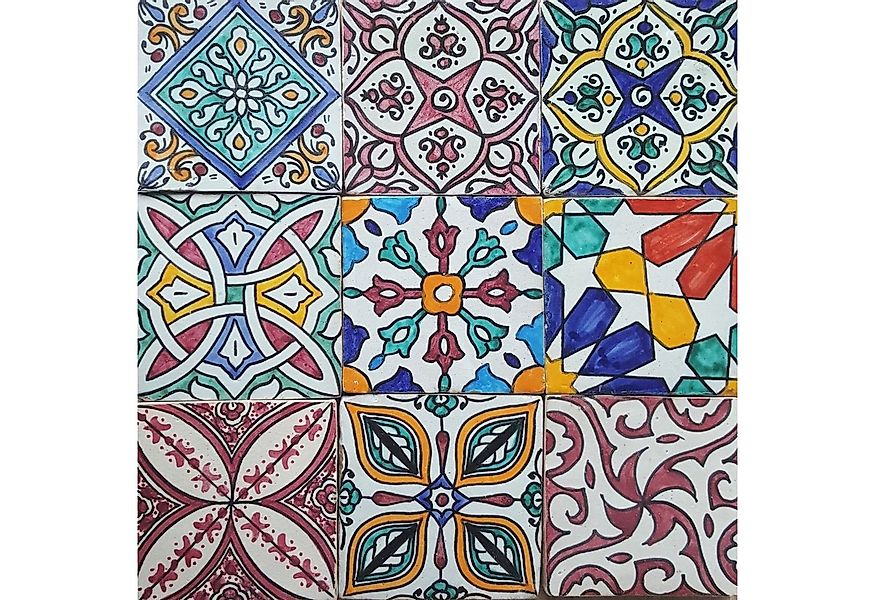 Casa Moro Wandfliese Orientalische Fliesen Bunt Mix 10x10 cm 9er Packung, M günstig online kaufen