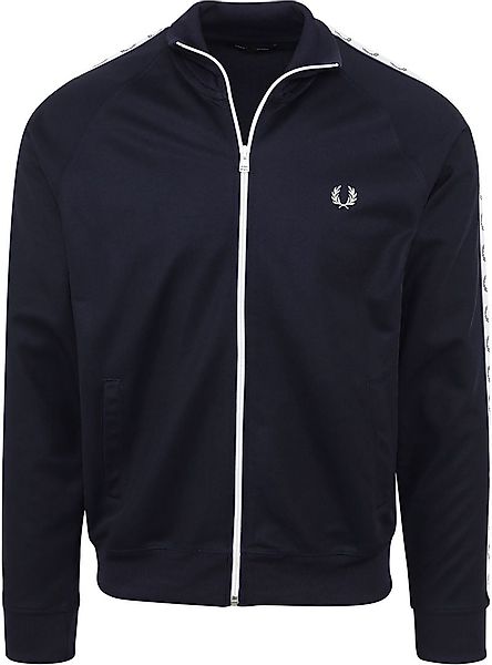Fred Perry Taped Track Jacke Carbon Blau - Größe L günstig online kaufen